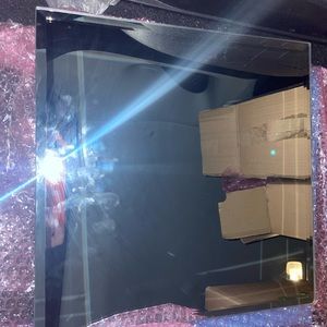 13” Mirror Glass Candle Holders